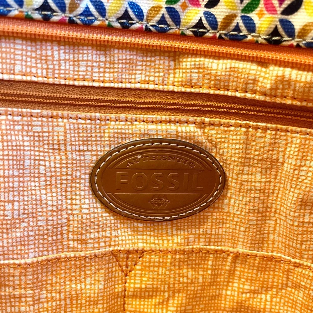 Fossil Geometric Multicolored Large Tote Bag